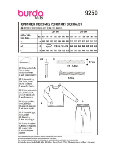 Pattern set - Burda 9250