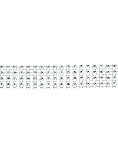 20 mm silver rhinestone trim