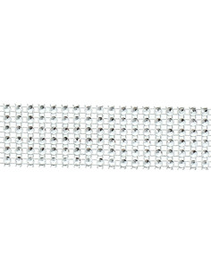 30 mm silver rhinestone trim