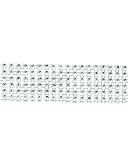 30 mm silver rhinestone trim