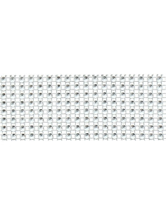 40 mm silver rhinestone trim