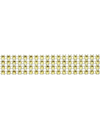 20 mm gold rhinestone trim