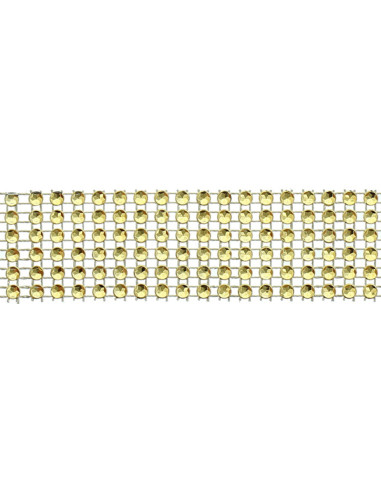 30 mm gold rhinestone trim
