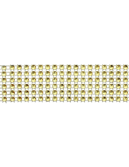 30 mm gold rhinestone trim