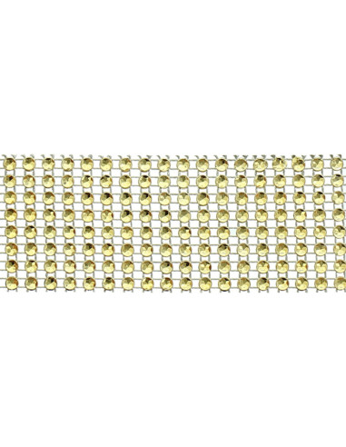 40 mm gold rhinestone trim