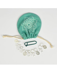 Silver-plated Chakra Mindful KnitPro stitch marker set 2