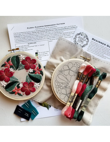 Embroidery Kit - Floral Flourish