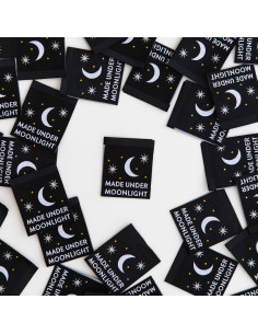 Set of 8 woven labels - Made Under Moonlight