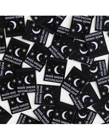 Set of 8 woven labels - Made Under Moonlight