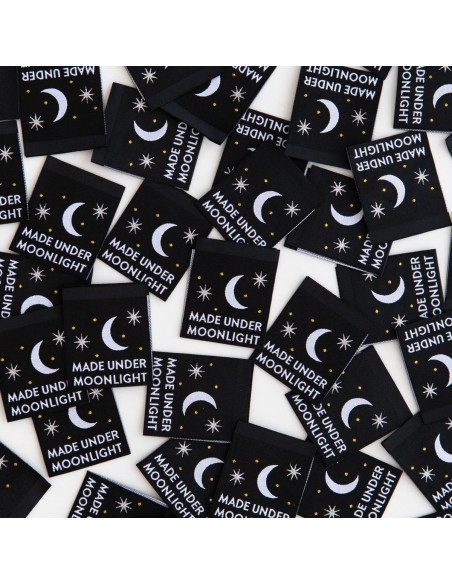 Set of 8 woven labels - Made Under Moonlight
