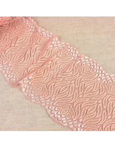 Elastic lace flame - Light salmon