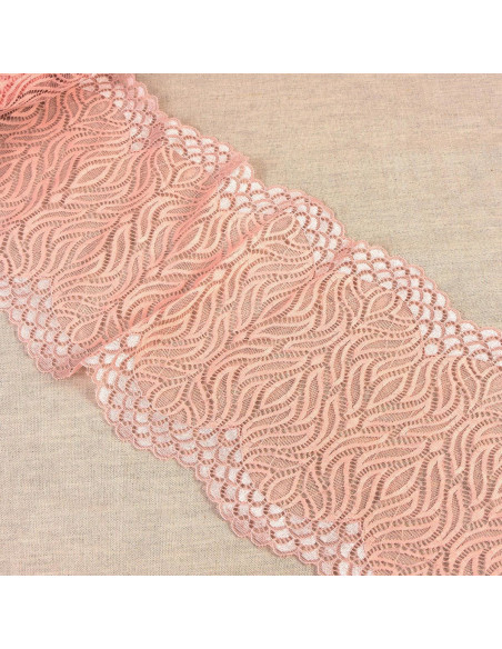 Elastic lace flame - Light salmon