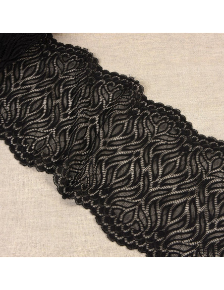 Elastic flame lace - Black