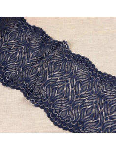 Elastic flame lace - Navy blue