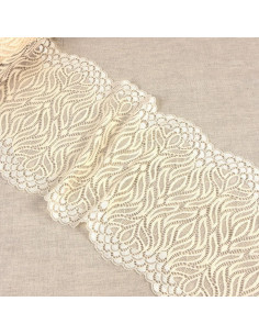 Flame elastic lace - Ecru
