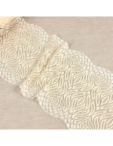 Flame elastic lace - Ecru