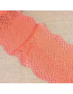 Elastic lace flame - Dark coral