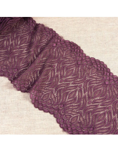 Elastic lace flame - Plum