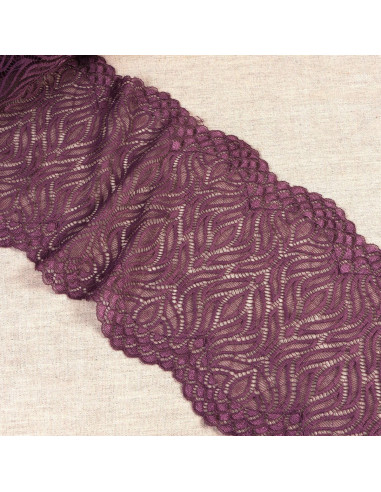 Elastic lace flame - Plum