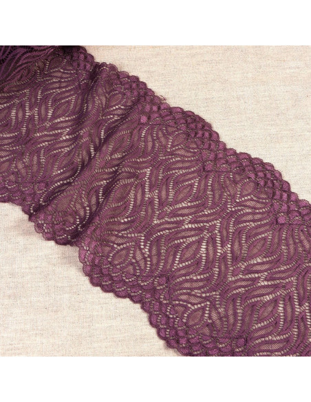 Elastic lace flame - Plum