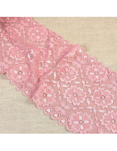 Elastic lace flower path - Pink