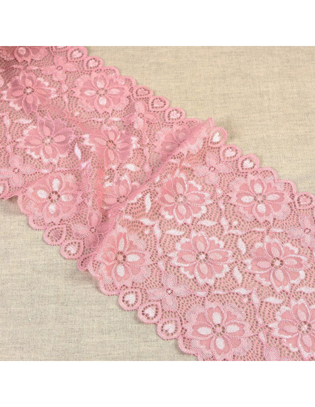 Elastic lace flower path - Pink
