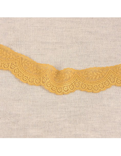 Scalloped elastic lace - Mustard yellow