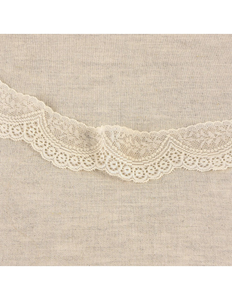 Scalloped elastic lace - Ecru