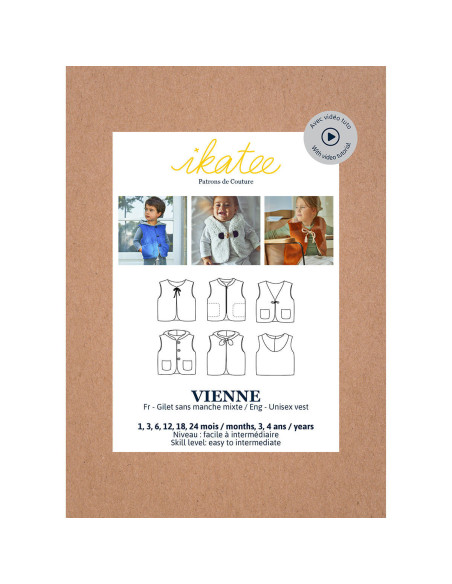 Unisex sleeveless vest pattern Vienne - Ikatee