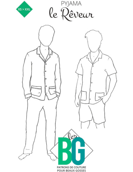Men's Pajama Pattern The Dreamer - Les BG