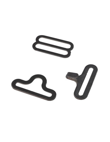 Set of 100 bow tie clips - Black