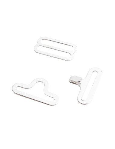 Set of 3 bow tie clips - White