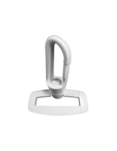 Plastic carabiner - White 20 mm