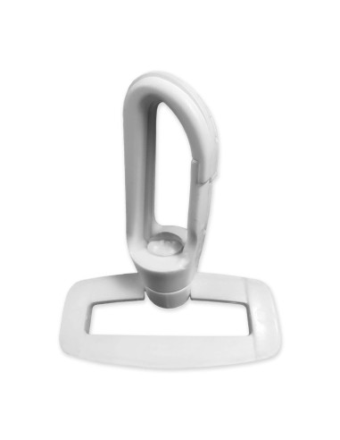 Plastic carabiner - White 40 mm