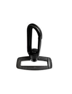 Plastic carabiner - Black 20 mm