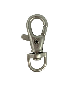 Metal carabiner - Matte silver 40 x 10 mm