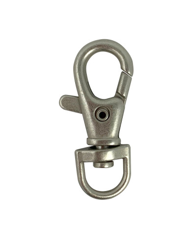 Metal carabiner - Matte silver 40 x 10 mm