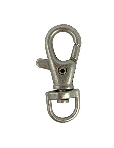 Metal carabiner - Matte silver 40 x 10 mm