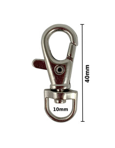 Metal carabiner - Silver 40 x 10 mm 2