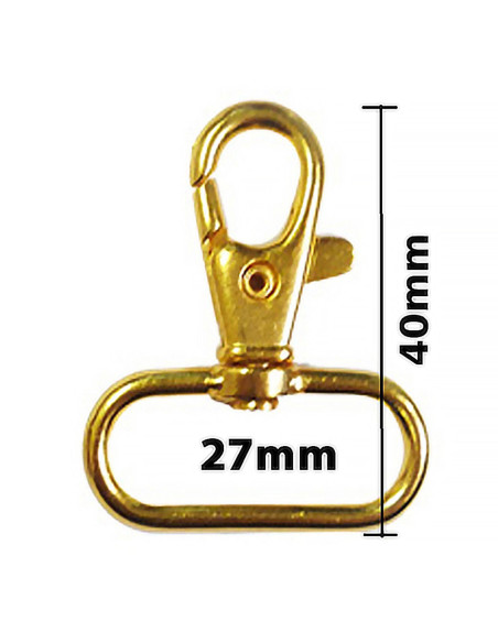 Metal carabiner - Gold 40 x 27 mm