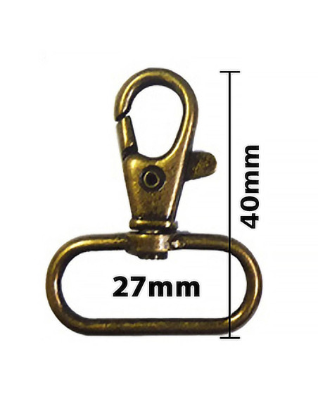 Metal carabiner - Bronze 40 x 27 mm