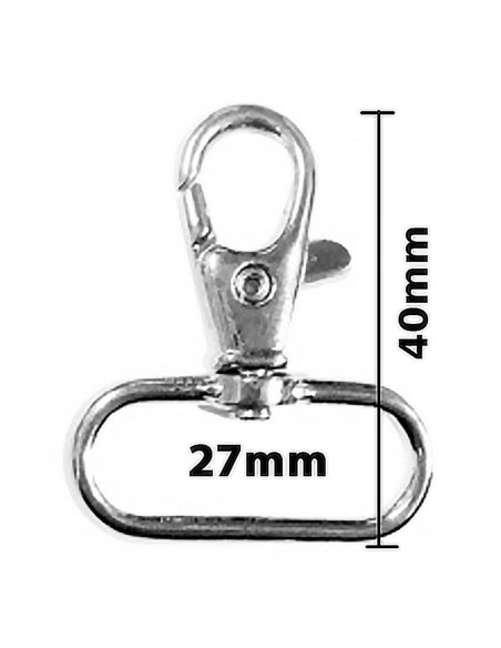 Metal carabiner - Silver 40 x 27 mm