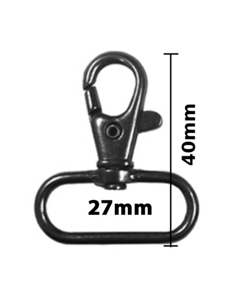 Metal carabiner - Rifle barrel 40 x 27 mm