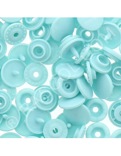Pack of 25 KAM round resin snaps - Azure blue