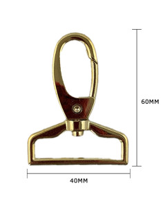 Metal carabiner - Gold 60 x 40 mm 2