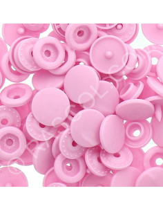 Pack of 25 KAM round resin snaps - Pink