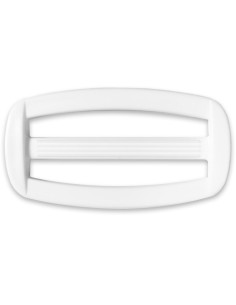 White plastic sliding buckle 50 mm