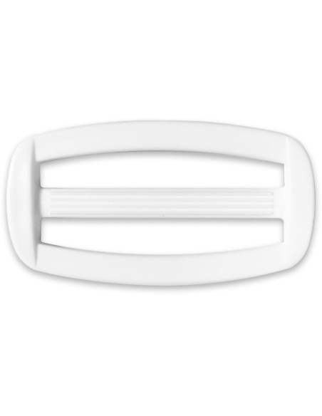 White plastic sliding buckle 50 mm