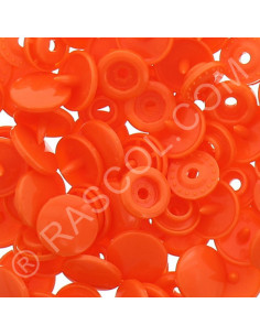Pack of 25 KAM round resin snaps - Bright orange