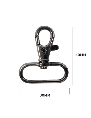 Metal carabiner - Rifle barrel 40 x 30 mm